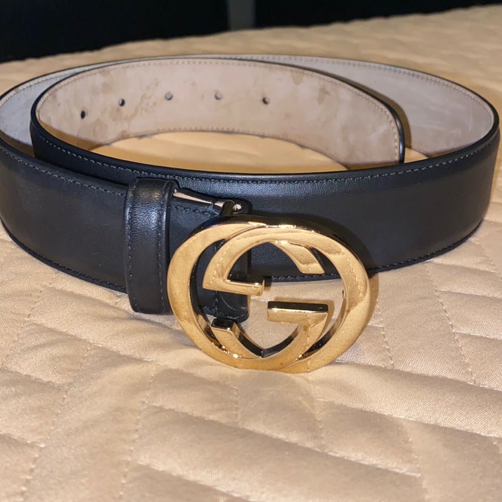 Gucci Belt- Authentic!! Black, silver buckle